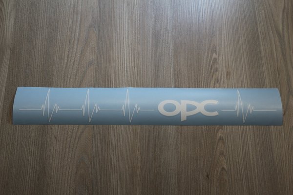 Herzschlag Aufkleber Opel OPC Performance Motorsport - weiß