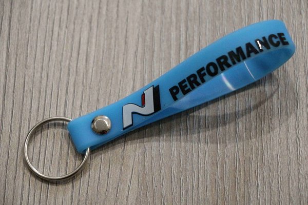 Schlüsselanhänger Hyundai I30N N Performance - blau - Glow-In-The-Dark - B-Ware